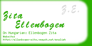 zita ellenbogen business card